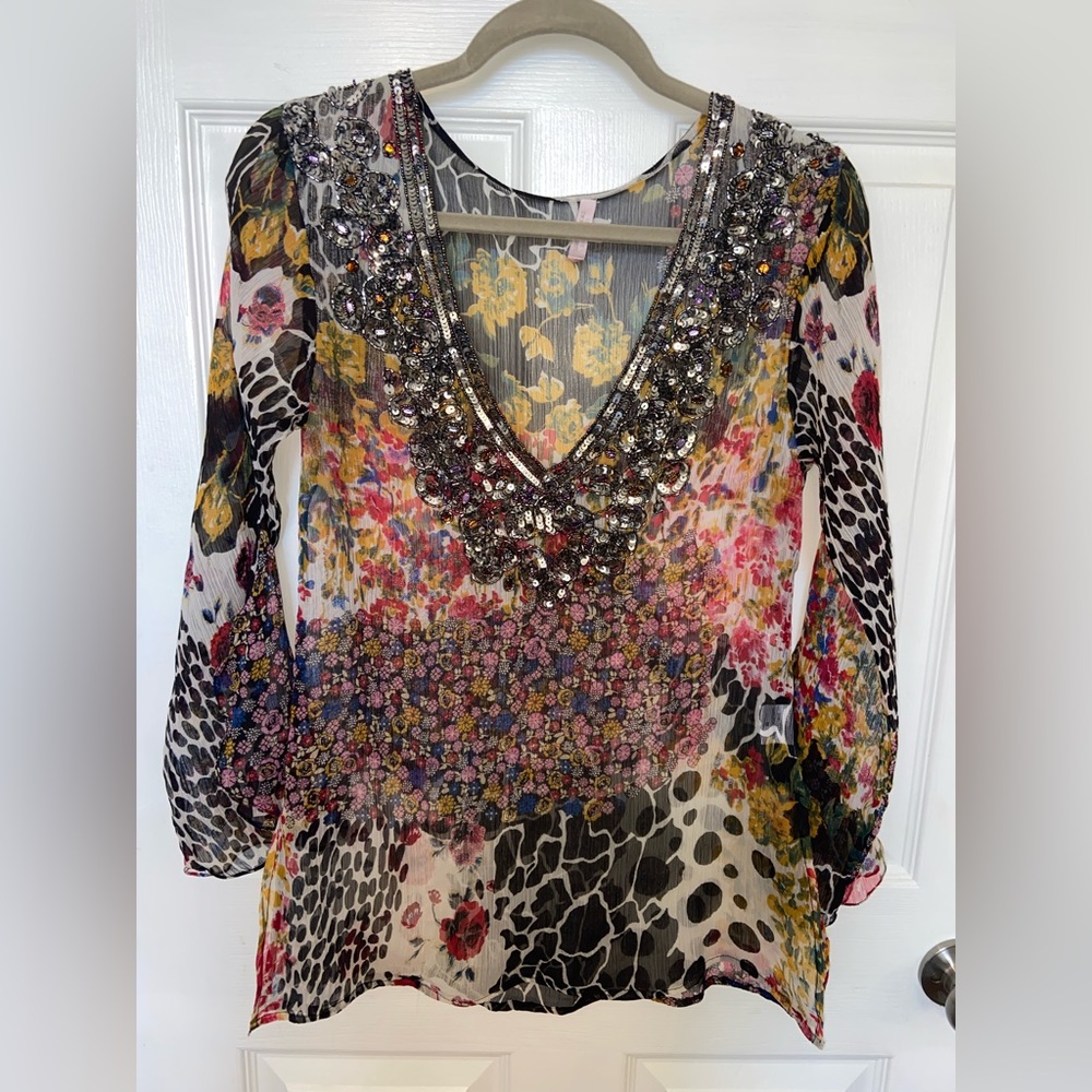 Romeo and Juliet Couture Sheer Top